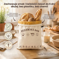 Premium worki na chleb ze 100% bawełny i wosku pszczelego