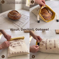 Premium worki na chleb ze 100% bawełny i wosku pszczelego